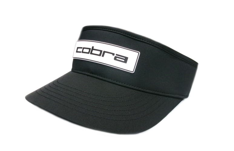 NEW 2026 Cobra Tour High Crown Black/White Adjustable Golf Visor/Hat/Cap