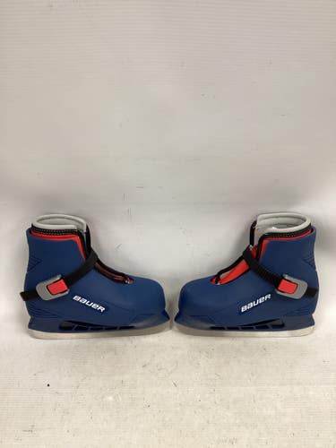 Used Bauer LIL CHAMP Boys Softboot Skate Navy Blue Youth 11.0 11851-S000055051