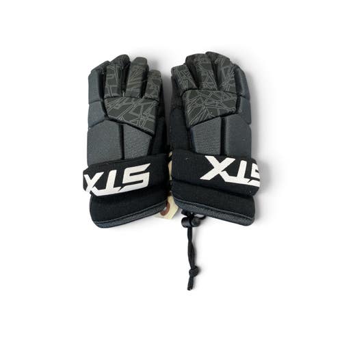 Used STX STALLION 75 Lacrosse Gloves Junior Black 8" 11735-S000371559