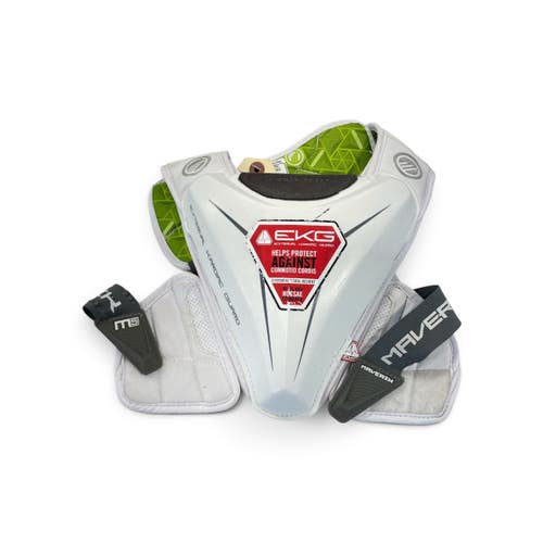 Used Maverik M5 Lacrosse Shoulder Pads White/Green Small (SM) 11735-S000371477