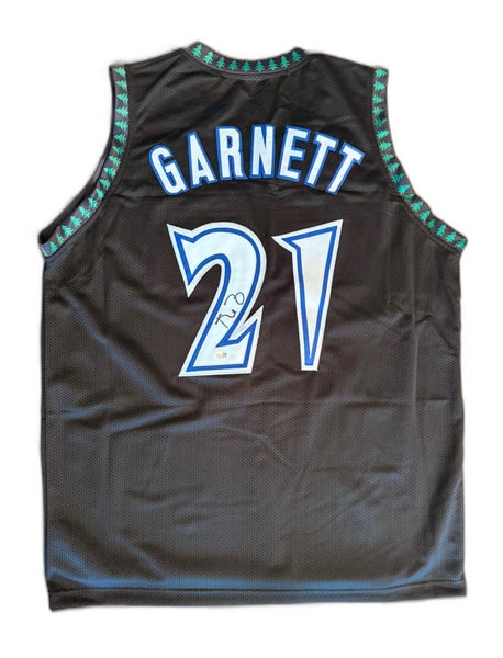 Kevin Garnett Autographed Signed Custom Jersey Timberwolves NBA JSA COA XL 21