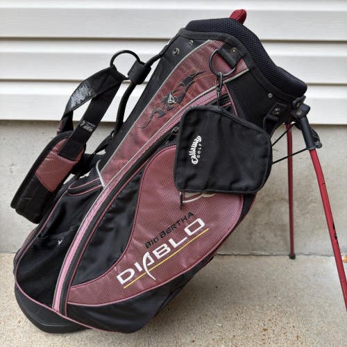Callaway Big Bertha Diablo Golf Stand Carry Bag Dual Straps 6 Way Dividers