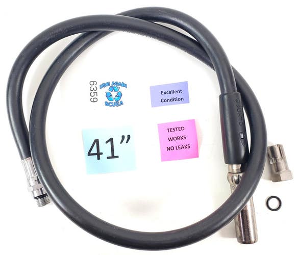 Suunto Cobra 41" QD Quick Disconnect HP Hose + Adapter Scuba Dive Computer