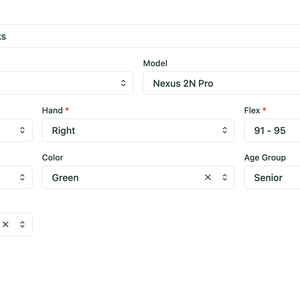 New RH Mercyhurst Pro Stock Bauer 2N Pro P92 95 Flex